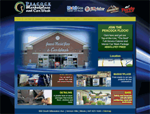 Tablet Screenshot of peacockcarwash.com